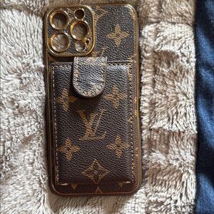 Louis Vuitton Monogram Brown Phone Case with Card Slot